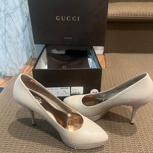 Beautiful Gucci Napa Steve Platform pumps 38 1/2